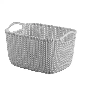 CURVER Knit Collection ristkülikukujuline hoiukorv 8L helehall