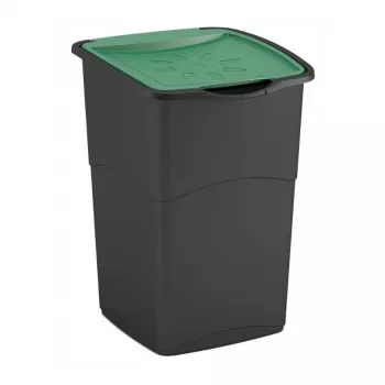 CURVER Koral Bin 47L must/roheline kiikluugiga prügikast