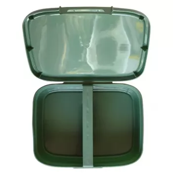 CURVER Snap Box ristkülikukujuline toidukonteiner jaoturiga 1,8L roheline