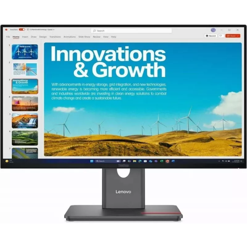 Lenovo ThinkVision P24qD-40 23,8 inch QHD IPS monitor USB-C 75W, HDMI, DP, reguleeritava kõrgusega, must monitor Lenovo Thinkvision P24QD-40