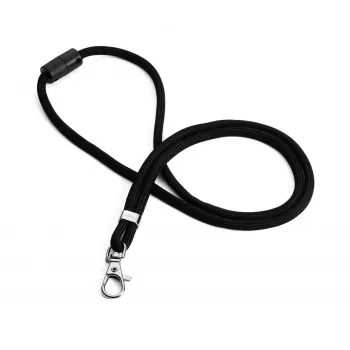 DURABLE Tekstiilist kaelapael rPET karabiinklambriga, must, 10-pakk