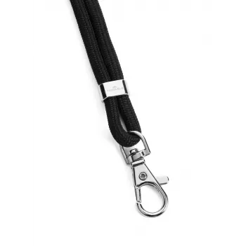 DURABLE Tekstiilist kaelapael rPET karabiinklambriga, must, 10-pakk