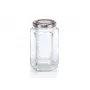 LEIFHEIT Kuusnurkne klaaspurk 1700 ml, läbipaistev kullast kaanega
