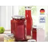LEIFHEIT Kuusnurkne klaaspurk 1700 ml, läbipaistev kullast kaanega
