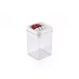LEIFHEIT Fresh&Easy toiduhoidja 800ml, õhukindel, virnastatav, BPA-vaba, läbipaistev valge/rohelise kaanega
