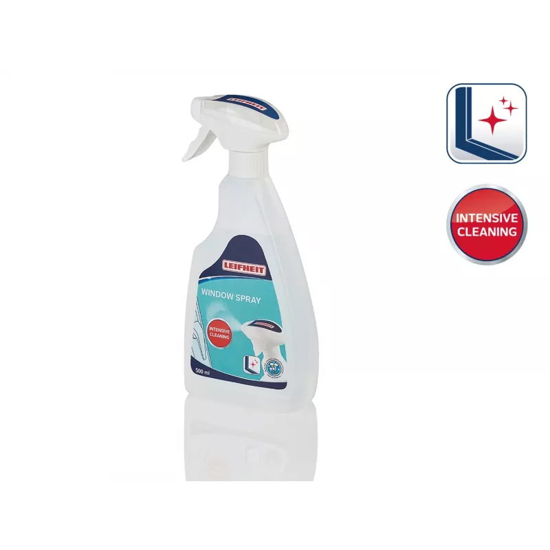 LEIFHEIT aknapuhastusvahendi kontsentraat 500 ml – valmistab 5 L triibuvaba puhastusvahendit klaasile, akendele, peeglitele ja plaatidele, optimeeritud aknapesuritele