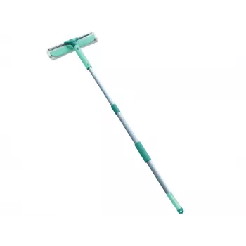 LEIFHEIT Classic aknapuhastaja teleskoopvarrega 100-155 cm, 33 cm kaabits, triibuvaba puhastus, roheline/valge