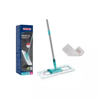 LEIFHEIT Profi XL Micro Duo 42cm põrandapühkija kokkupandava varrega ja SuperDuster vahetuskangaga