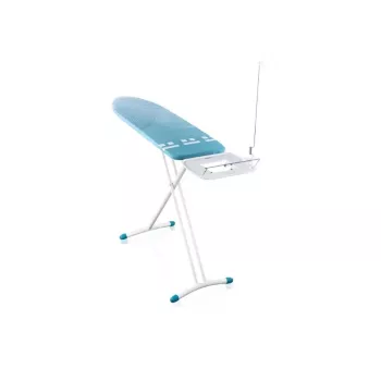 LEIFHEIT Air Board Express L Solid triikimislaud 130x38 cm Thermo-Reflect tehnoloogiaga, kõrgus reguleeritav 75-98 cm, kokkupandav, õlakujuline, libisemiskindlad jalad, triikraua hoidik, kaablihoidik, valge/sinine