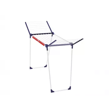 LEIFHEIT Pegasus 160 Solid Slim pesukuivatusrest 16m kokkupandav pesukuivatusrest, pulbervärvitud teras, sise-/väliskasutuseks, must