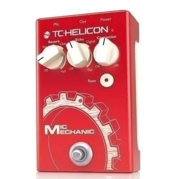 TC Helicon Mic Mechanic 2 vokaalefektide pedaal koos reverb, echo, pitch correction ja Adaptive Tone funktsiooniga