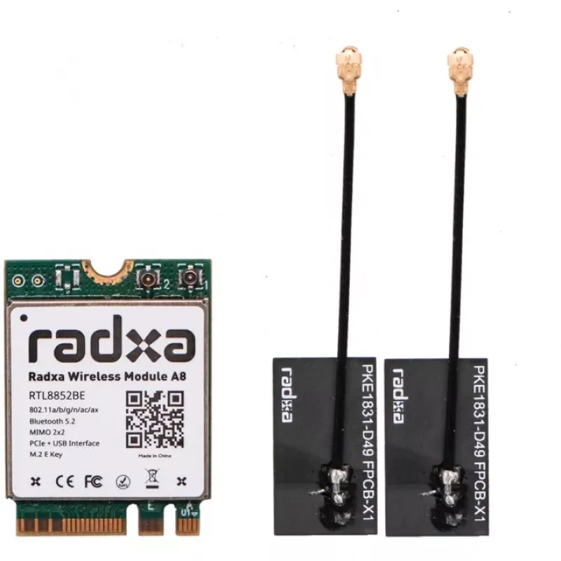 RADXA RA007-A8 M.2 WiFi 6 ja Bluetooth 5.2 traadita side moodul (Intel AX200)