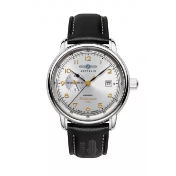 Zeppelin Mediterranee 96681 automaatne meeste kell, 40 mm, sinine sihverplaat, sinine nahast rihm