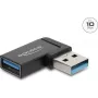 Delock USB 10 Gbps Type-A isane emase adapter, vasakule suunatud