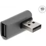 Delock USB 10 Gbps Type-A isane - Type-A emane vasakule suunatud adapter, alumiiniumkorpus