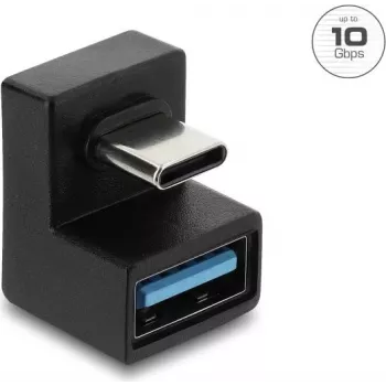 Delock USB 3.2 Gen 2 Type-C isane USB-A emase adapter, U-kujuline, 10 Gbps, must