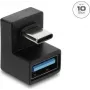 Delock USB 3.2 Gen 2 Type-C isane USB-A emase adapter, U-kujuline, 10 Gbps, must