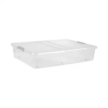 keeeper Leo voodialune hoiukast kaane ja ratastega, 53 L, läbipaistev, 77 x 58 x 16 cm