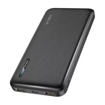 LogiLink PA0338RF 10000 mAh akupank USB-C PD ja Quick Charge 3.0-ga, must