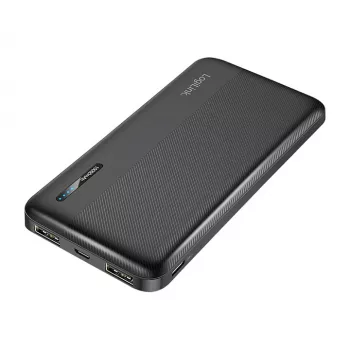LogiLink PA0338RF 10000 mAh akupank USB-C PD ja Quick Charge 3.0-ga, must