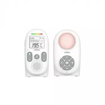 Chillax CB260 DECT digitaalne heli beebimonitor kahesuunalise side, temperatuurianduri, öölambi, hällilaulude ja vibratsioonihäirega – valge