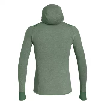 Salewa Puez 2 Dry pika varrukaga kapuutsiga tõmblukuga T-särk Dark Olive Melange meeste XL