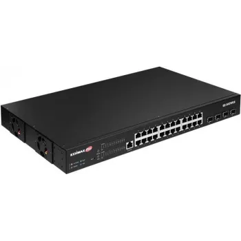 Edimax Pro GS-5424PLX 24-porti Gigabit PoE+ nutikas lüliti 4x 10G SFP+ üleslingiga, 400W eelarve, L2+ haldus, rackmount
