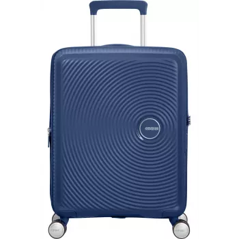 American Tourister Soundbox Spinner 55/20 TSA kokkupandav käsimatkatavarakohver Midnight Navy
