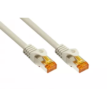 KABELMEISTER RJ45 patch-kaabel Cat.7 toorkaabel, väga paindlik TPE-kate, halogeenivaba, hall, 0,25m