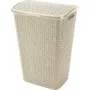 CURVER My Style 55L pesukast kreemjas, 43x33x60 cm, rotangiefektiga