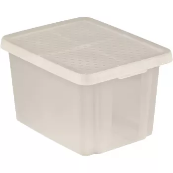 CURVER Essentials 26L läbipaistev hoiukarp kaanega, virnastatav ja pesastatav, 44x34x27 cm