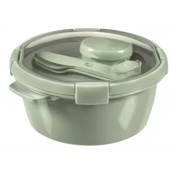 CURVER toidukarp lõunakomplekt ümmargune 1,6L Smart Eco To Go Ø22x10cm pehme roheline