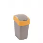 CURVER Flip Bin 25L prügikast, hõbedane korpus kollase kaanega, polüpropüleen, ristkülikukujuline, siseruumides