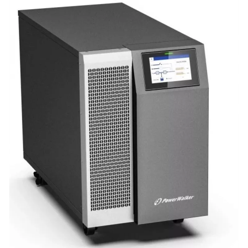 PowerWalker VFI 30K TAP PF1 3/3 BE Online topeltkonversiooniga UPS, 30kVA/30kW, 3-faasiline sisend/väljund, torn, välised akud