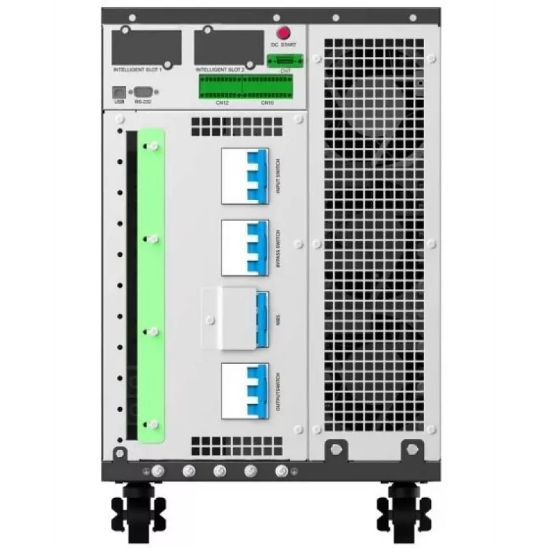 PowerWalker VFI 30K TAP PF1 3/3 BE Online topeltkonversiooniga UPS, 30kVA/30kW, 3-faasiline sisend/väljund, torn, välised akud