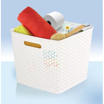 CURVER My Style ruudukujuline hoiukorv 25L kreemjas