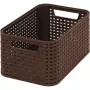 CURVER KIS Style S hoiukast 7,2L tume pruun punutud rotangiefektiga 28,5x19,4x13cm