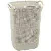 Curver Knit 57L pesukorv kaanega, valge