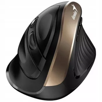 UNITEK Genius Ergo 8250S juhtmevaba ergonoomiline hiir must-kuldne 1600DPI
