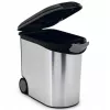 CURVER Pet Life 35L õhukindel lemmikloomatoitade hoiukonteiner ratastega, hõbedane, mahutab 12kg kuivtoitu, BPA-vaba plast