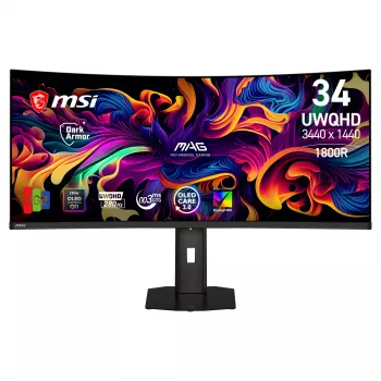 MSI 34-tolline QD-OLED UWQHD 280Hz kõverjooneline mängumonitor (9S6-3DE39T-003)