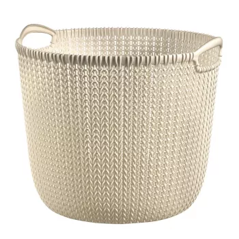 Curver Knit L ümmargune pesukorv 30L valge 40x39x33cm