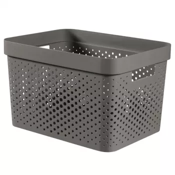 CURVER Infinity taaskasutatud kast 17L 36x27x22cm tumehall