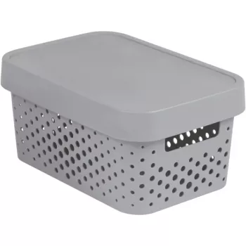 Curver Infinity taaskasutatud hoiukarp kaanega, 4,5 l, hall