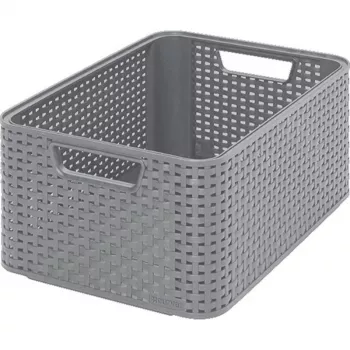 CURVER Style hoiukarp M 38,6x28,7x17 cm helehall rotangiefektiga 17L