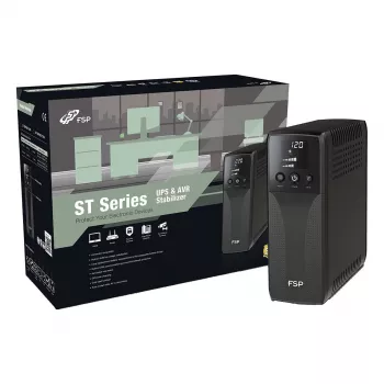FSP ST 1200 Tower 1200VA 720W liin-interaktiivne UPS 4 Schuko pistikupesa ja RJ45 kaitsega