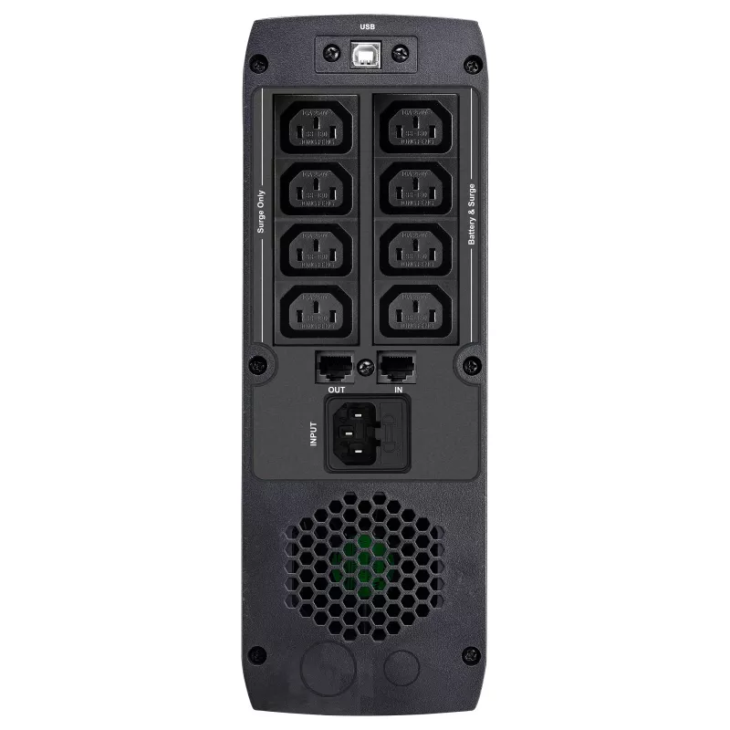 FSP ST 1500 Tower Line-Interactive UPS 1500VA 900W koos 8x IEC C13 pistikupesa, USB & RS-232, RJ45 liigpingekaitsega