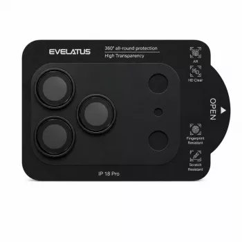 Evelatus Apple iPhone 18 Pro täisümbris kaamera objektiivi kaitse Premium must