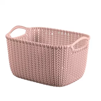 Curver Knit S ristkülikukujuline hoiukorv 8L roosa