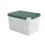 CURVER Deco Stockholm L hoiukarp kaanega, 39,5 x 29,5 x 23,5 cm, rohelised lehed